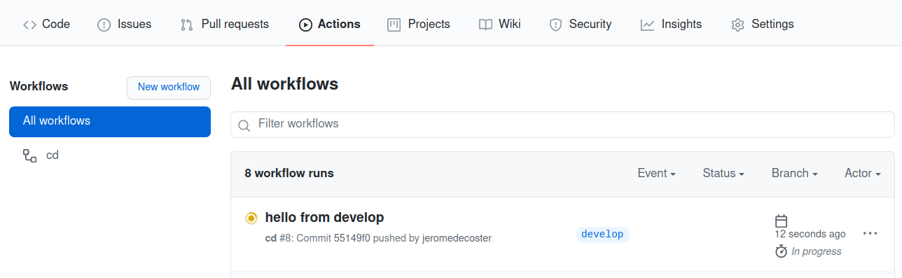github-develop-5-action-started
